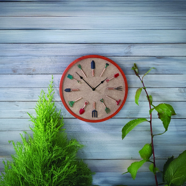 Image de 12in Garden Tools Wall Clock