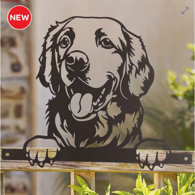 Image de Déco clôture - Golden retriever