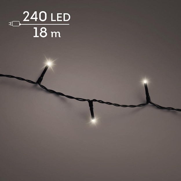 Image de guirl. clign. LED chaud p/extNoir / Blanc chaud 18m