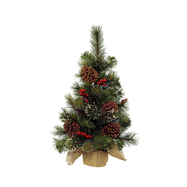 Image de Ipswich mini-arbre enneige H60.00cm vert/blanc