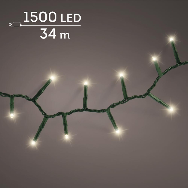 Image de LED compact guirlande 3400cm-1500LBlanc chaud