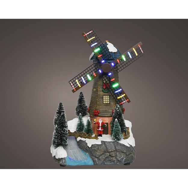 Image de LEDmoulin vent a/fib opt p/int theme  LED Christmas Fun