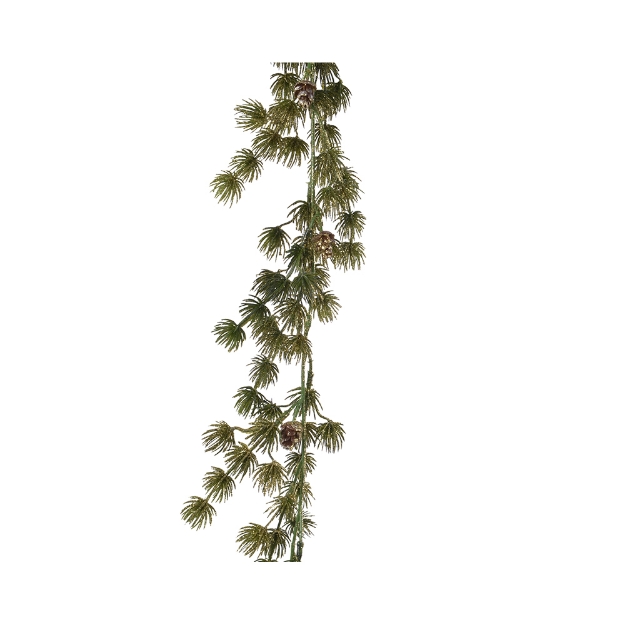 Image de Guirlande sapin plastique paillettes  L180 vert/or