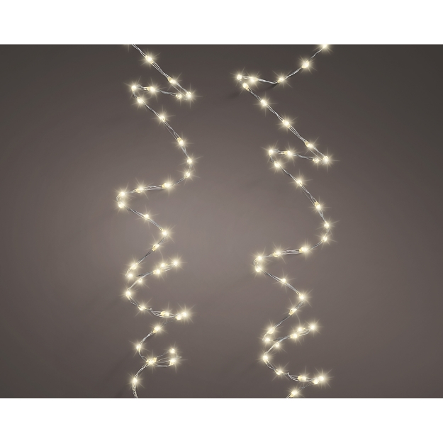 Image de Micro LED lum. extra brillant BO int 100L arg/Blanc chaud