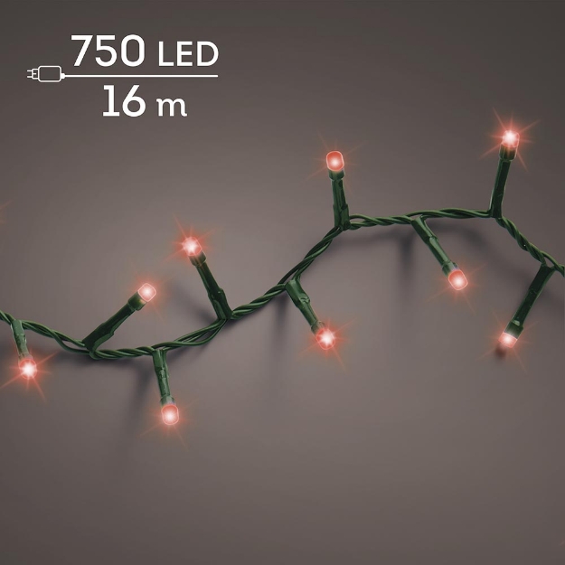 Image de LED compact guirl 8 f effet clignotant 1600cm/750L vert/rouge
