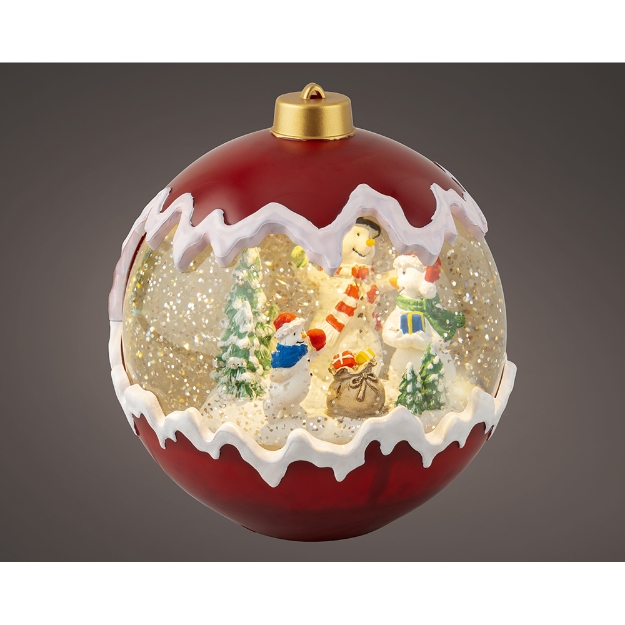 Image de LED arroseur plast  boule fixe rge/bl chaud D15