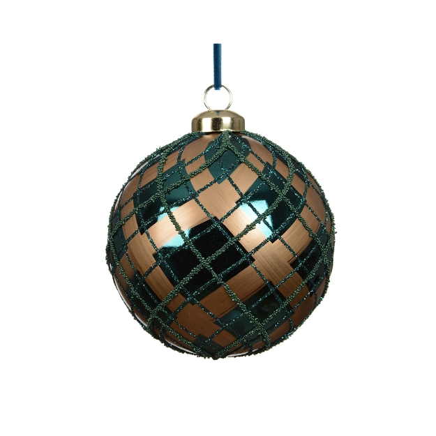 Image de Boules polyst brillant croisillons perles rocaille Emraude D10