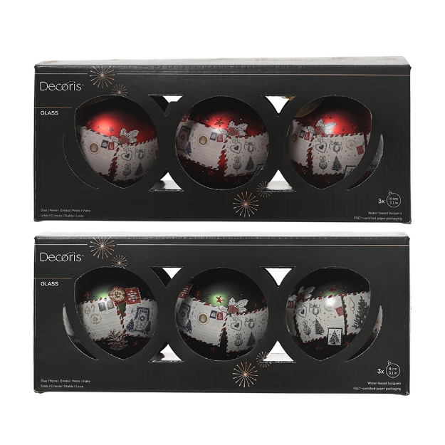 Image de Boules verre mat a/tampon 2col D8