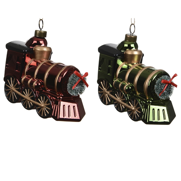 Image de Train polystyrene brillant couronne 2col  H10,3