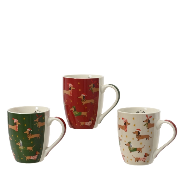 Image de Mug porcelaine decalco 3col teckel