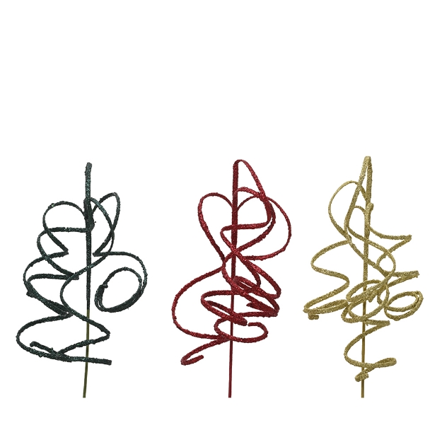 Image de Branche sur tige pe paillettes 3col H90