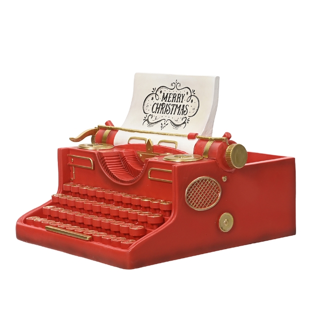 Image de Figurine polyresine machine a ecrire rge/or