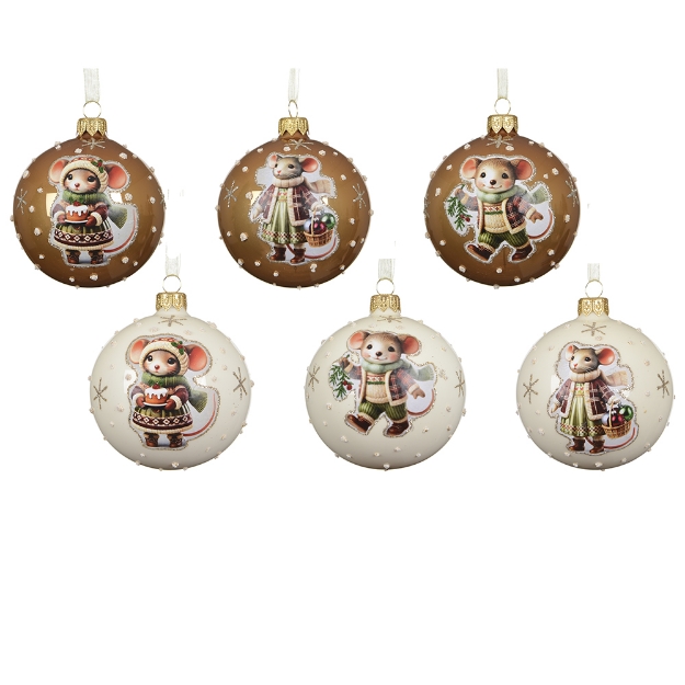 Image de Boule verre email souris D8