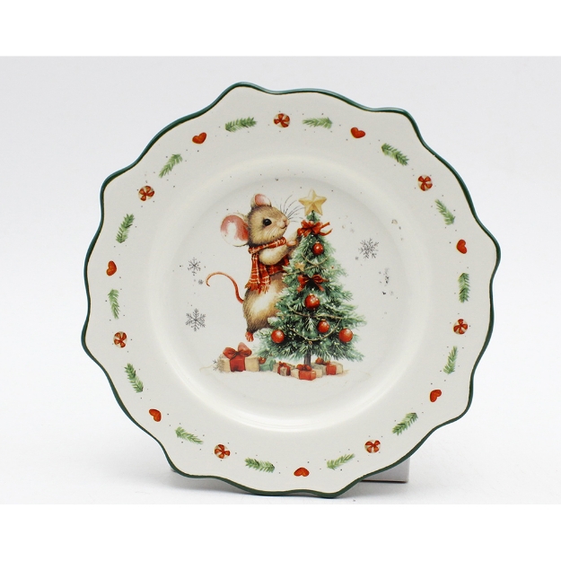 Image de Assiette a petit-dejeuner dolomite motif souris D21