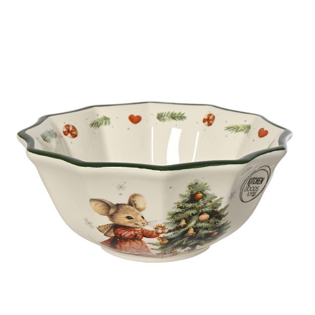 Image de Bol dolomite decalco motif souris D16,5
