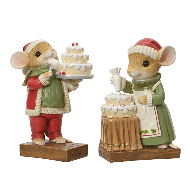 Image de Souris polyresine gateau H22