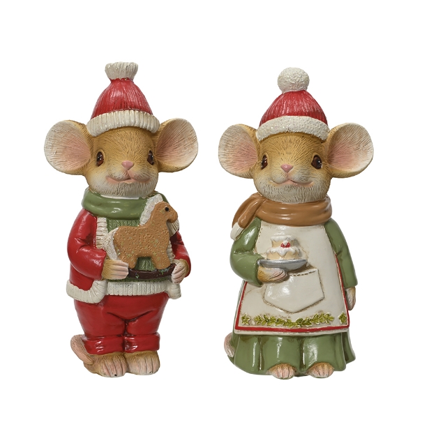 Image de Souris polyresine debout  H14,5