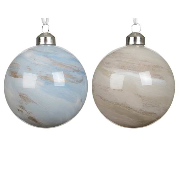 Image de Boules verre emaille 2col D8