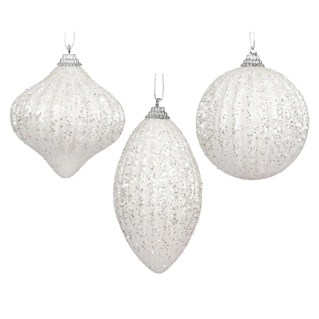 Image de Boule mousse paillettes bl hiver