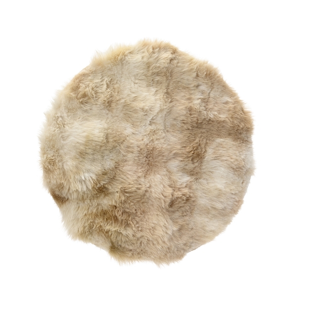 Image de Tapis polyester fausse fourrure lapin beige D38