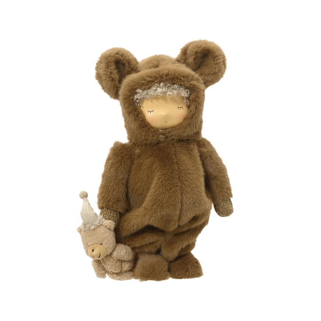 Image de Teddy polyester debout brun/brun mele H40