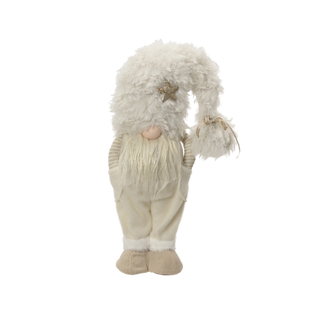 Image de Gnome polyester debout Crème H45