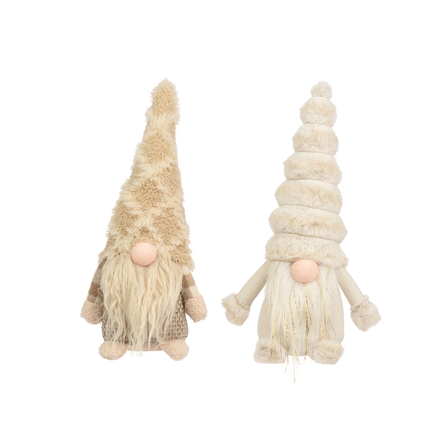 Image de Butoir de porte polyester gnome clair/beige H44