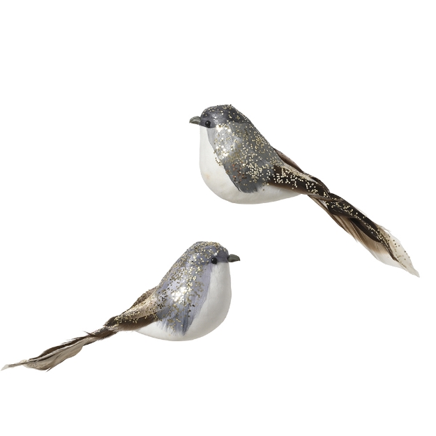 Image de Oiseau mousse 2col paillettes