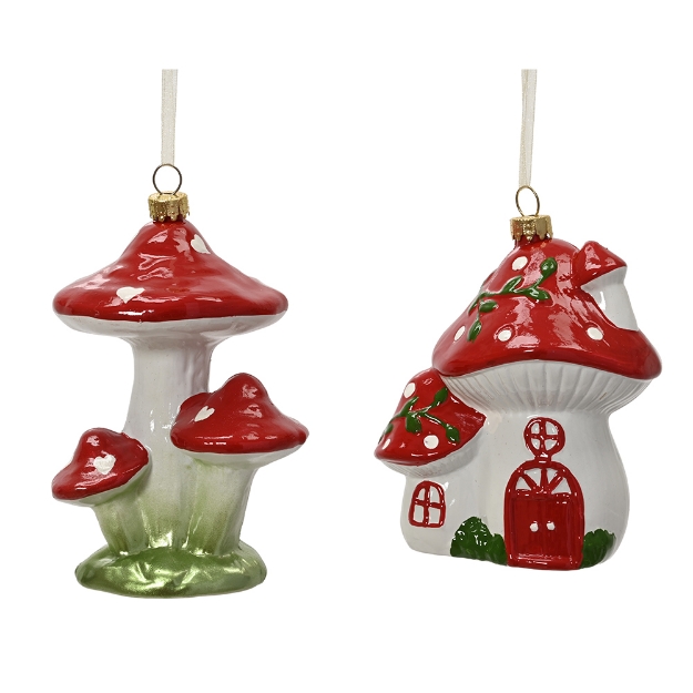 Image de Champignon polystyrene brillant  bl/rge maison/trio