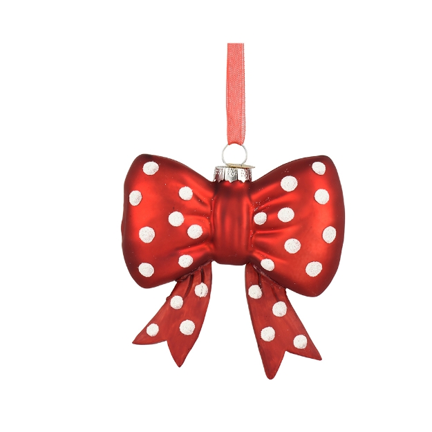 Image de Noeud verre a/pois rouge