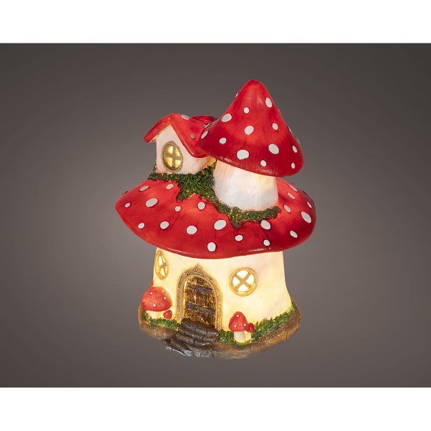 Image de LED champignon polyresine fixe int rge/blchaud H27