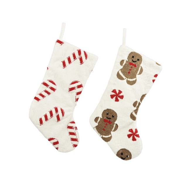 Image de Chaussette polyester sucre/épice bl/coul H51