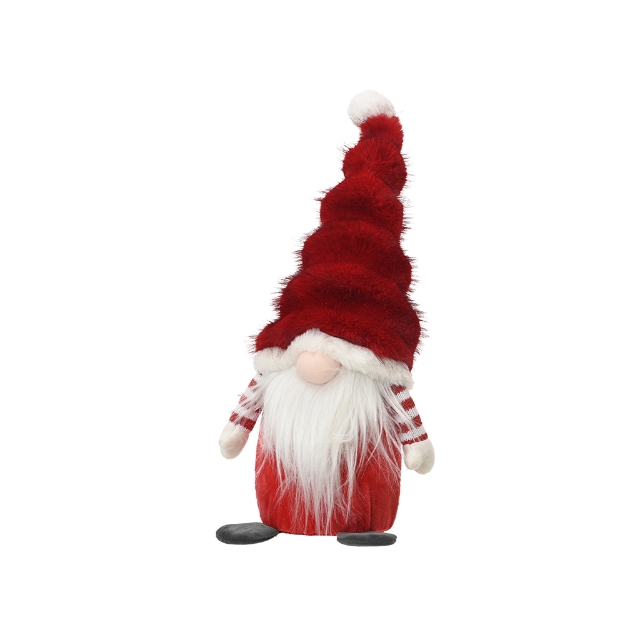 Image de Butoir de porte polyester gnome rouge H50