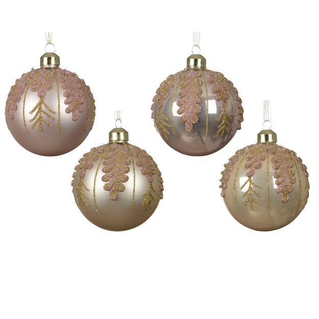 Image de Boules verre email - mat a/branches BL RP D8