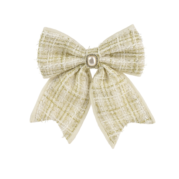 Image de Noeud polyester strass creme H21 creme