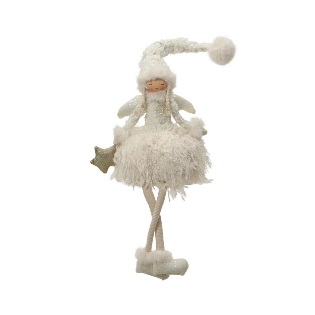 Image de Fille polyester assis creme H79