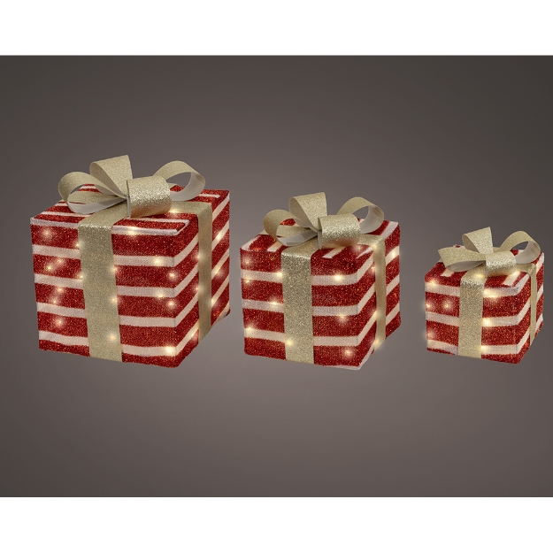 Image de Micro LED boite cadeau poly fixe int rge/bl chaud