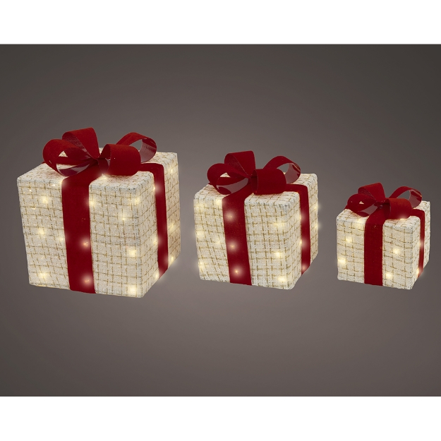 Image de Micro LED boite cadeau poly fixe int blanc/bl chaud