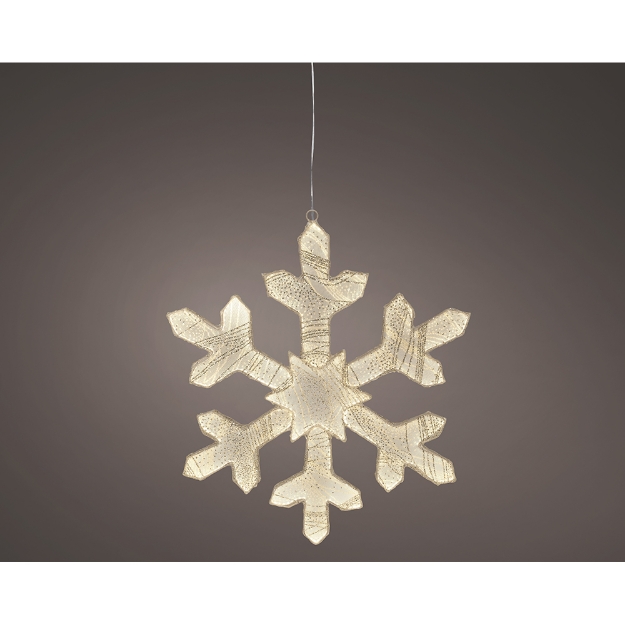 Image de LED flocon neige tissu fixe int D59 bl chaud