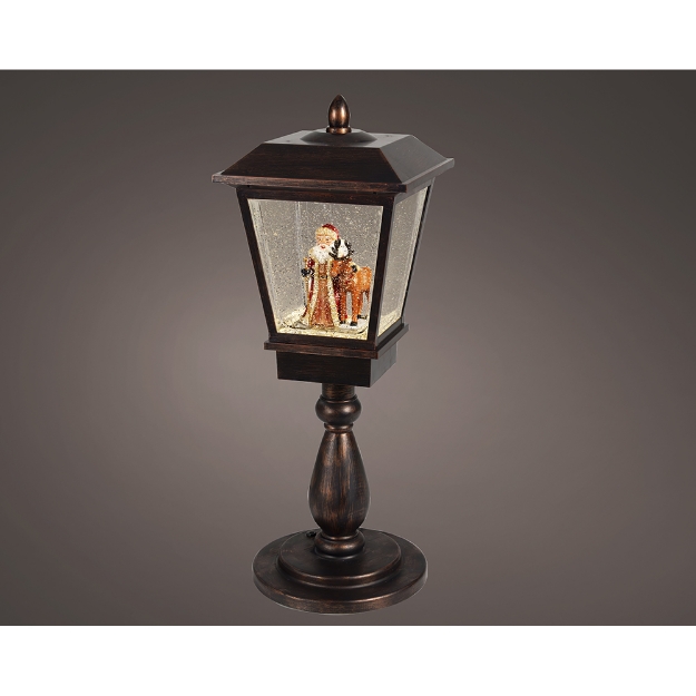 Image de LED lanterne/ lampe de table avec mouv  cuivre/bl chaud H63