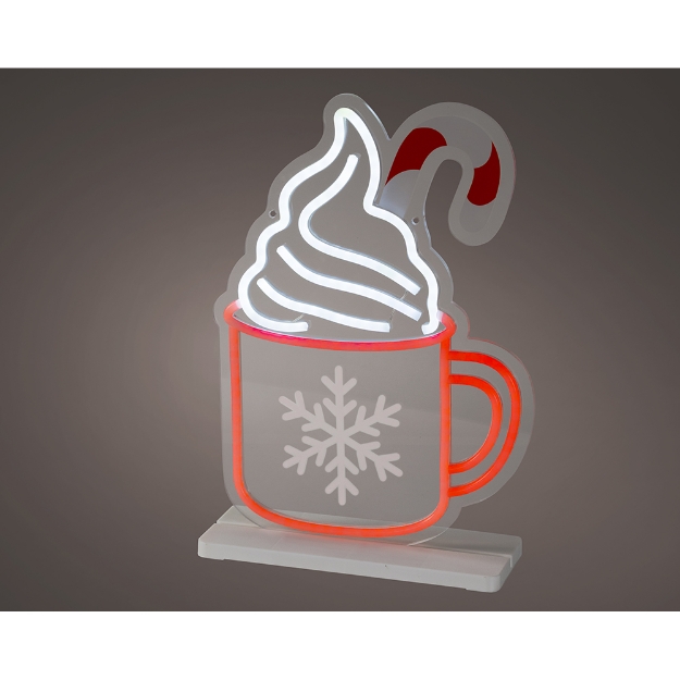 Image de LED luminaire neon mug a/chocolat chaud fixe intérieur