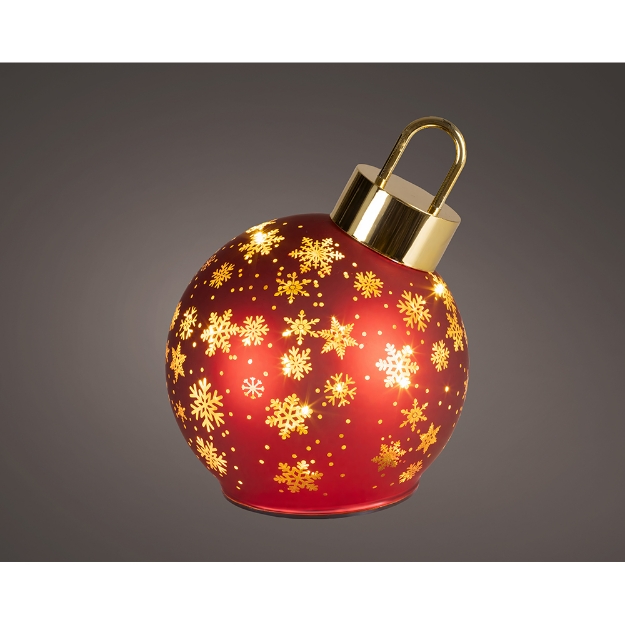 Image de Micro LED boule rotative verre fixe BO int  rouge D14