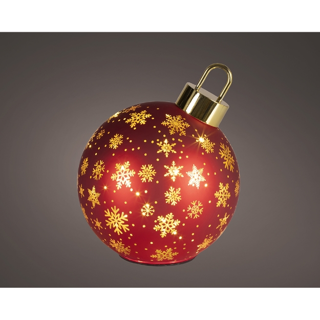 Image de Micro LED boule rotative verre fixe BO int  rouge D23