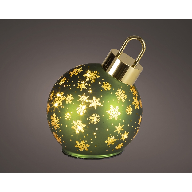 Image de Micro LED boule rotative verre fixe BO int vert D14