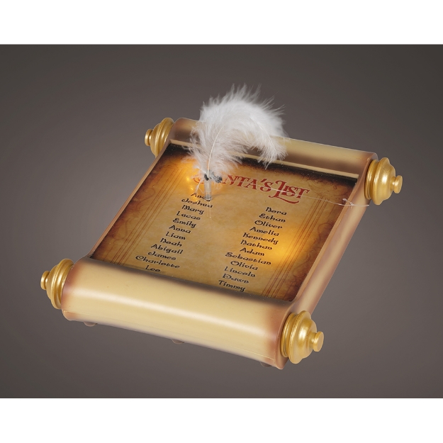 Image de LED livre Santa List effet flash int brun coul