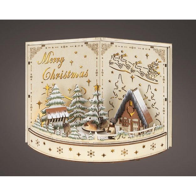 Image de LED paysage contreplaque fixe int livre ouvert H22
