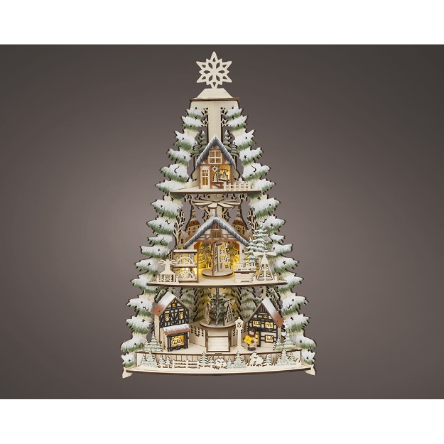 Image de LED paysage contreplaque fixe int sapin+étage H53