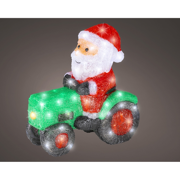 Image de LED tracteur acrylique fixe ext vert/bl froid H39