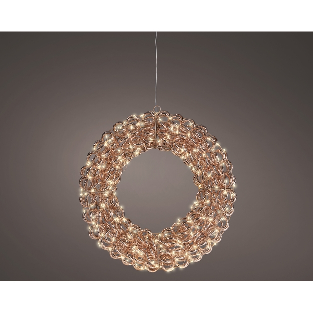 Image de Micro LED couronne pet effet flash ext or rose/bl chaud D38