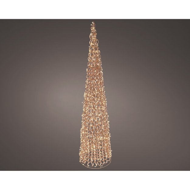 Image de Micro LED cone pet effet flash ext or rose/bl chaud D25